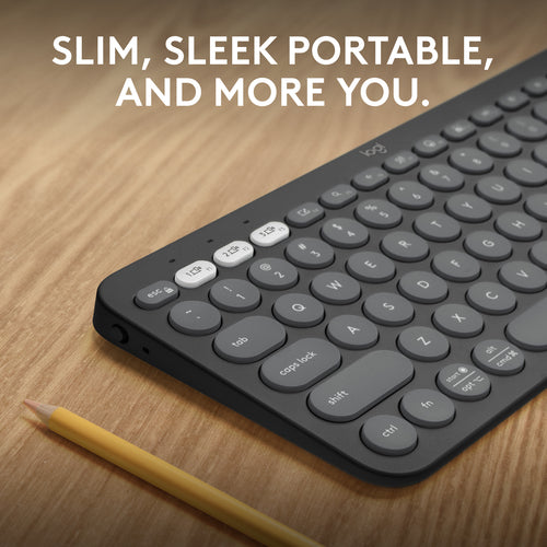 Logitech Pebble Keys 2 K380s keyboard RF Wireless + Bluetooth QWERTY US International Graphite Logitech Pebble Keys 2 K380s keyboard RF Wireless + Bluetooth QWERTY US International Graphite